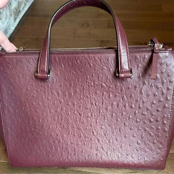 Kate Spade New York Loden Bristol Drive Ostrich Embossed Leather Bag - Picture 2 of 11